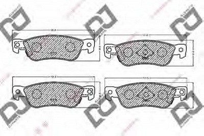 DJ PARTS bp1218 -  Комплект тормозных колодок, дисковый тормоз